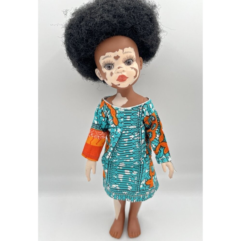 Sibahle Collection Dolls Afro Hair African American Black 14" Vitiligo